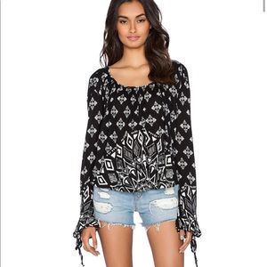 Free People | Dazed Top in Washed Black Combo